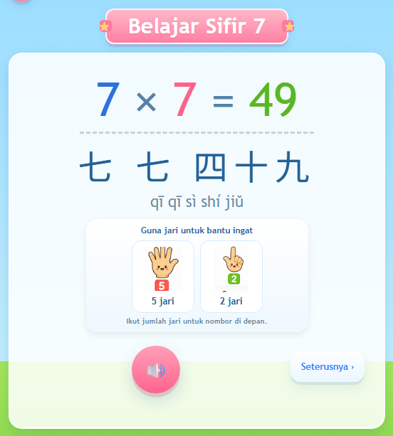 Belajar Sifir 7